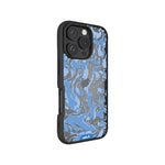 Sky Blue Protective Phone Case - Marbled
