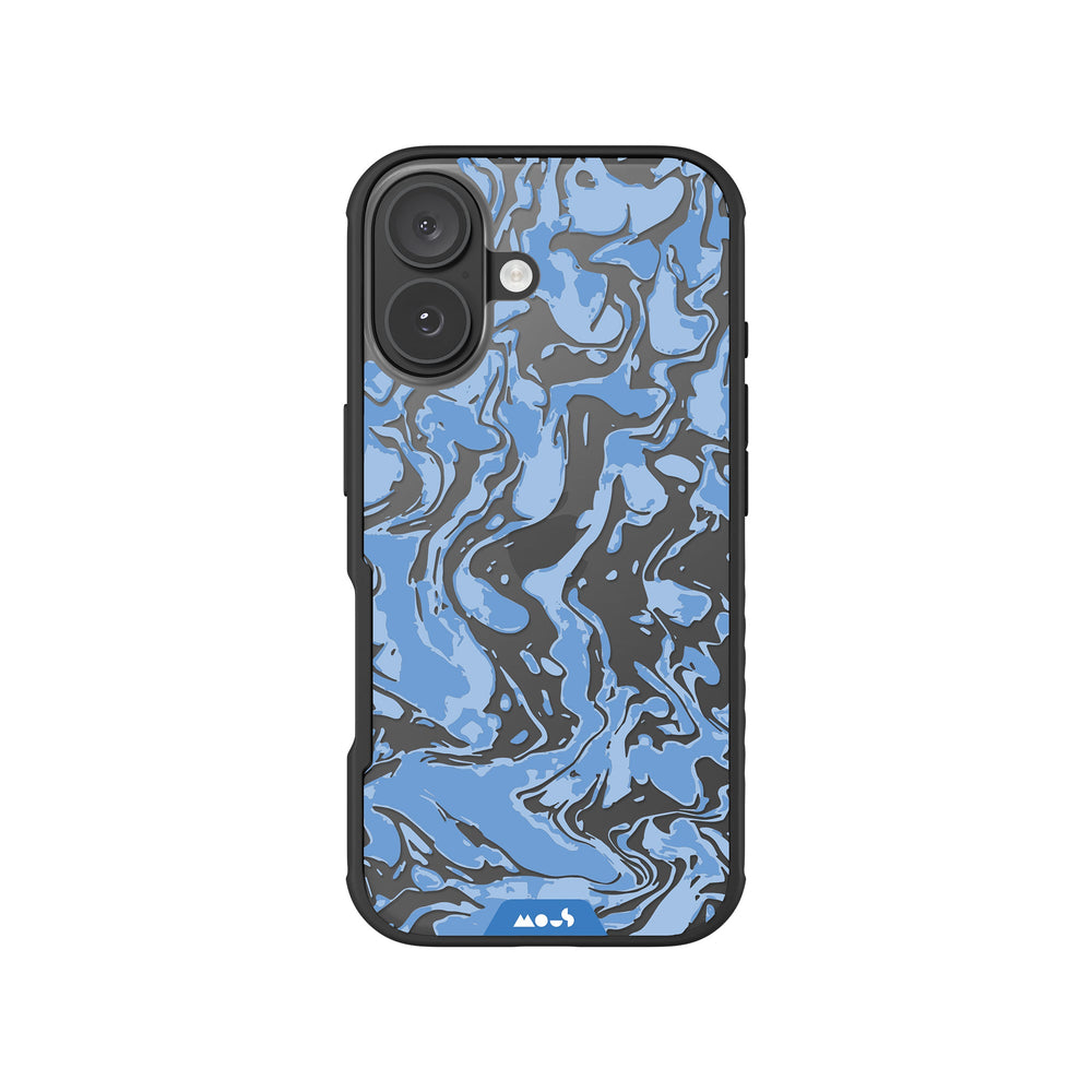 Sky Blue Protective Phone Case - Marbled