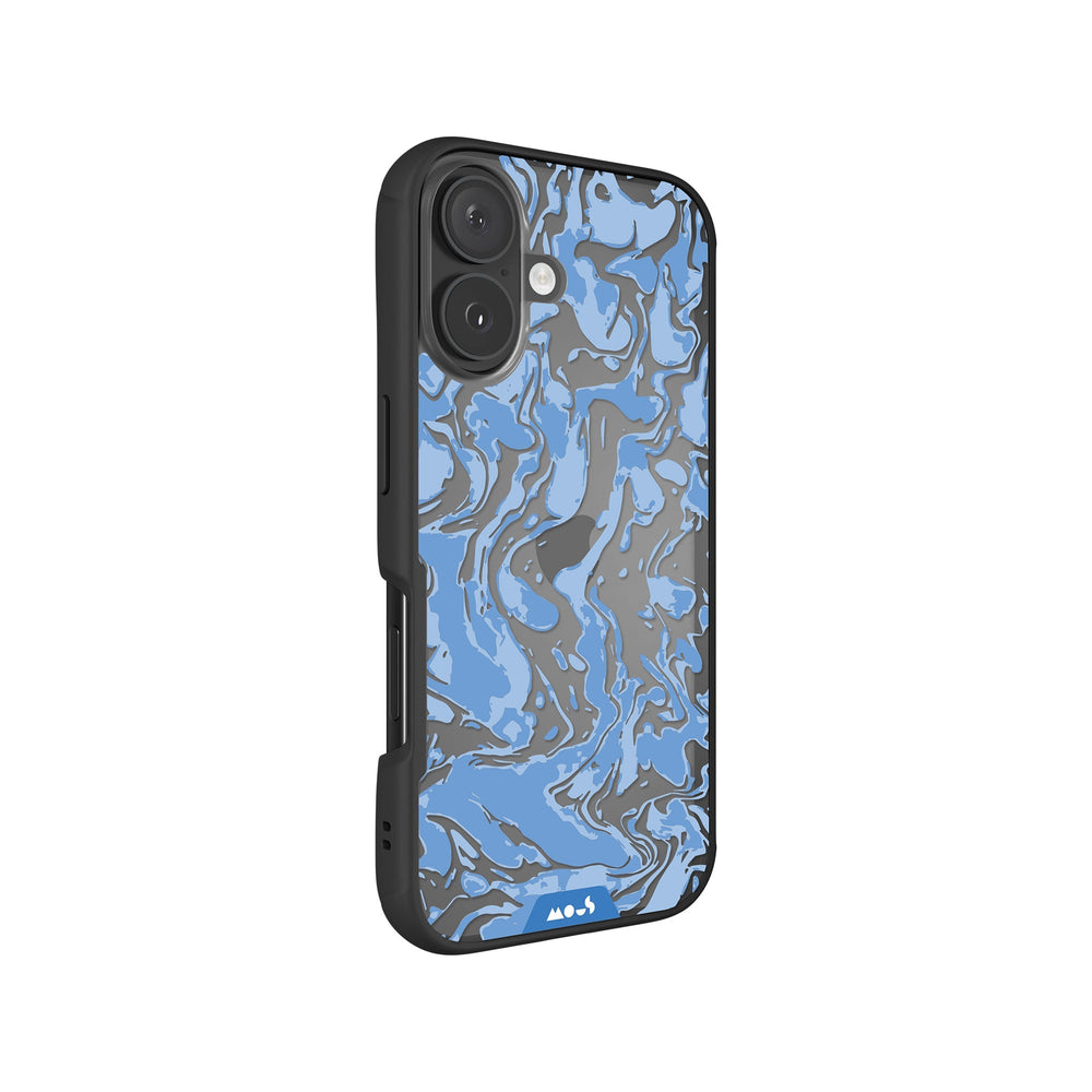 Sky Blue Protective Phone Case - Marbled