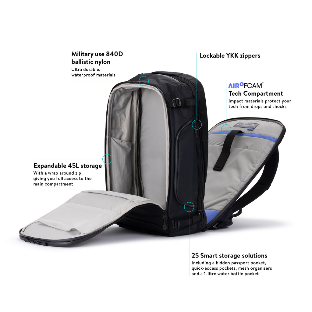 Mous | Optimal Travel Backpack | Expandable Storage | AiroFoam Tech Mous | Optimal Travel Backpack | Expandable Storage | AiroFoam Tech