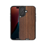 Protective iPhone 16 case with MagSafe magnetic charging walnut wood | iPhone 16,iPhone 16 Plus