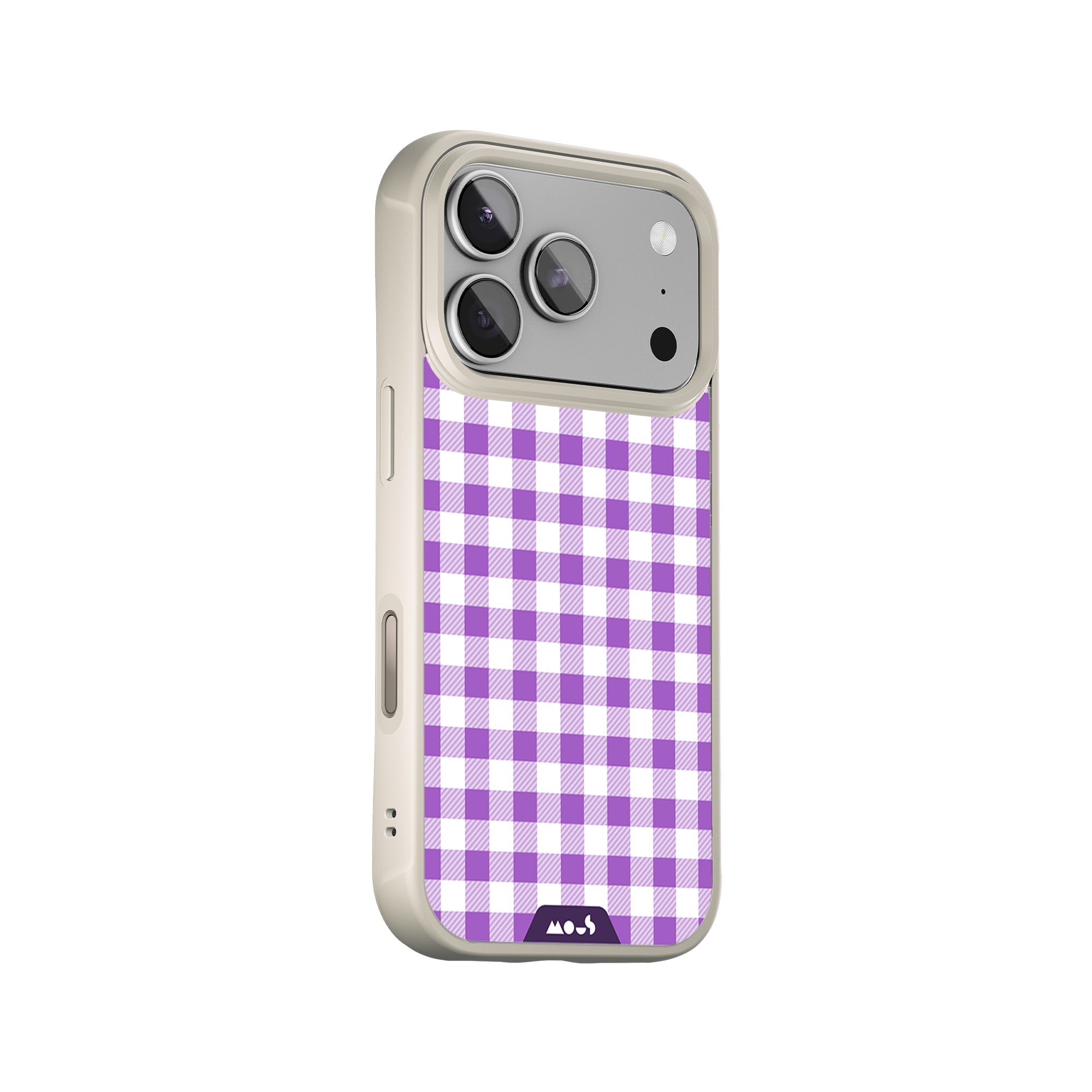 Mous Jam Protective Phone Case Magsafe Vibrant Purple Gingham