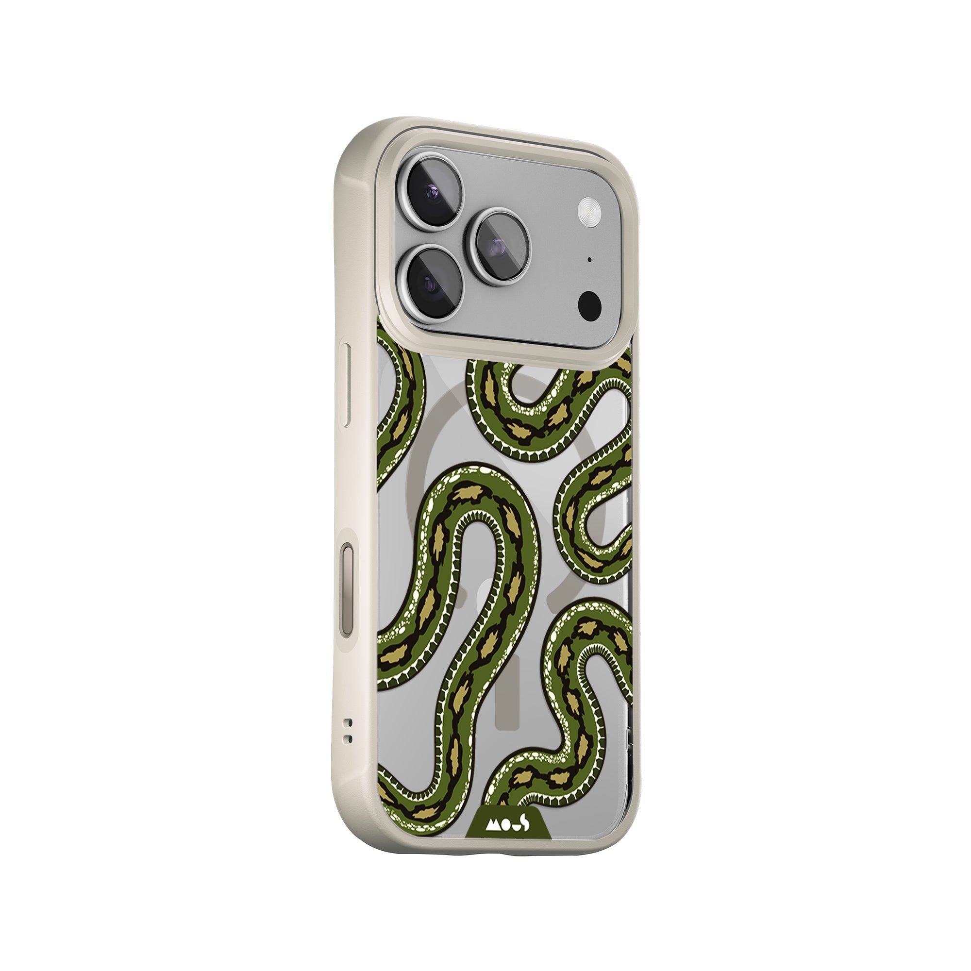 Mous | Green Tree Python Protective Phone Case - Serpent MagSafe