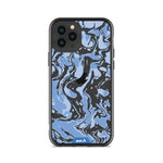 Clear Protective Phone Case Transparent Qi Wireless Charging Marbled Sky Blue Design |