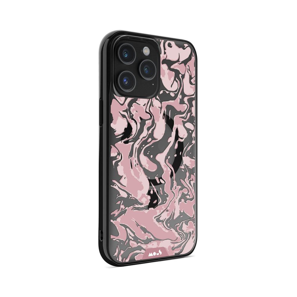 iPhone Magsafe Compatible Marbled Dusky Pink Clear Case Protective | iPhone 14 Pro,iPhone 14 Pro Max,iPhone 15 Pro,iPhone 15 Pro Max