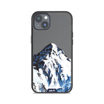Clear Protective Phone Case Transparent Qi Wireless Charging Snow Mountain K2 Henry Fraser Design | iPhone 14 Plus,iPhone 14,iPhone 15,iPhone 15 Plus