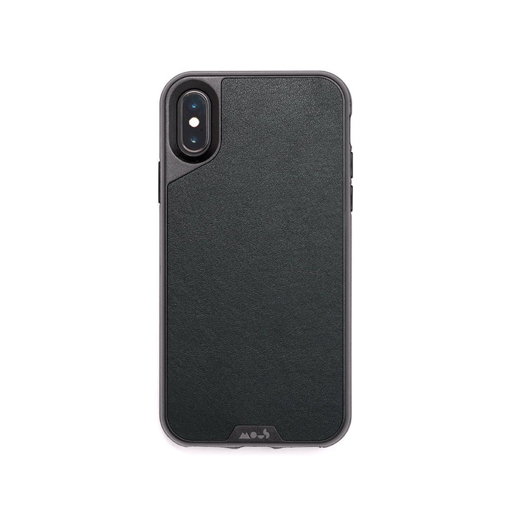 Black Leather Unbreakable iPhone XS Max Case | Black Leather