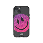 Clear Transparent iPhone Case Ben Eine Pink Smiley Face Qi | iPhone 14,iPhone 14 Plus,iPhone 15,iPhone 15 Plus