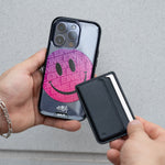 Clear Transparent iPhone Case Ben Eine Pink Smiley MagSafe Wireless Charging| ,iPhone 15 Plus,iPhone 15,iPhone 15 Pro,iPhone 15 Pro Max