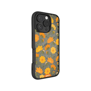 Flowers Printed Phone Case – Cosmos Orange