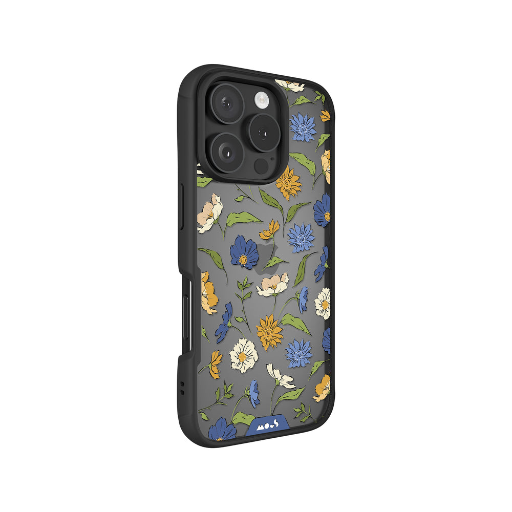 Floral Blue Protective Phone Case - Flowers