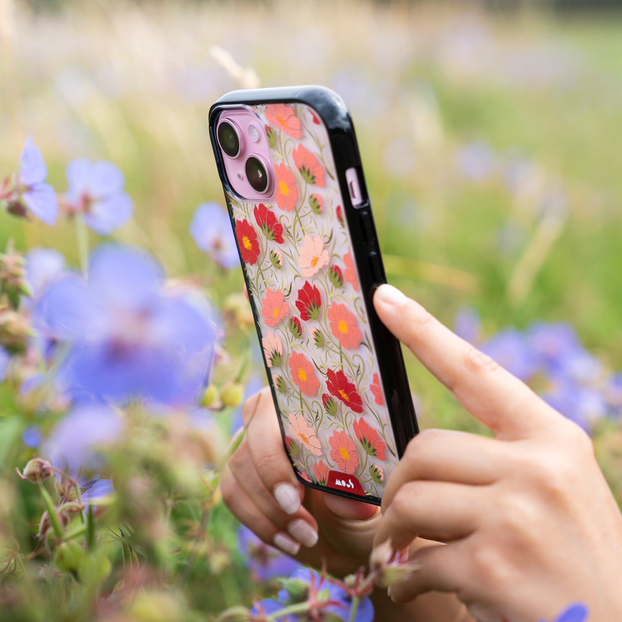 Mous | Flowers Printed Phone Case – Cosmos Pink