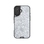 Ultra protective MagSafe silver marble iPhone 16 case | iPhone 16,iPhone 16 Plus