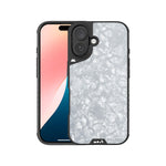 Ultra protective MagSafe silver marble iPhone 16 case | iPhone 16,iPhone 16 Plus