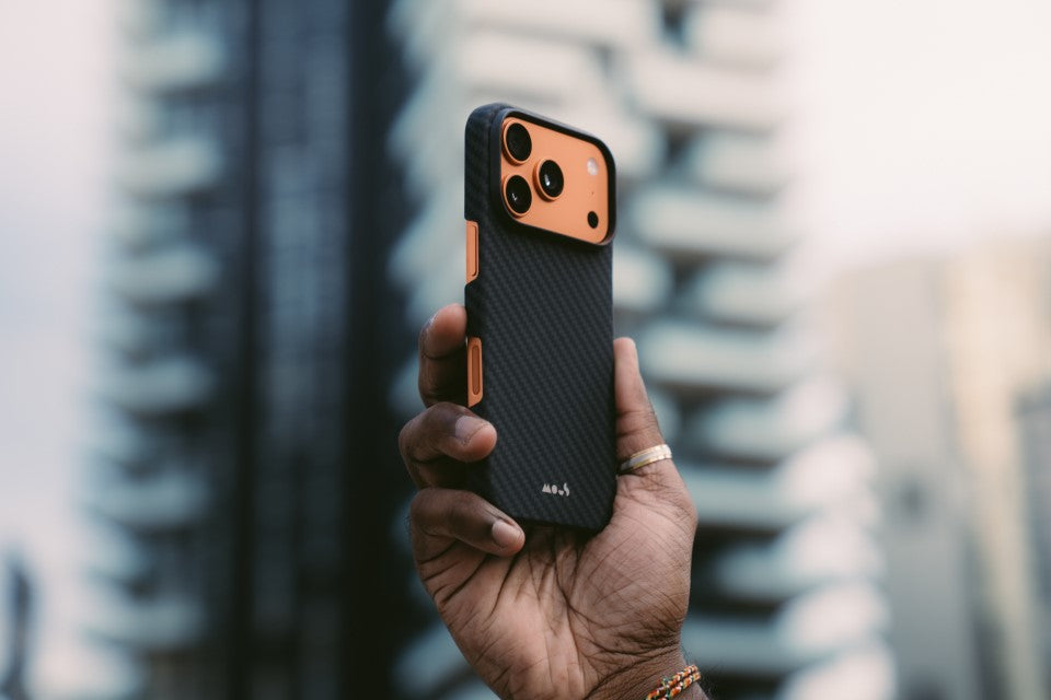 Mous iPhone17proケース カーボン柄 Aramid Fibre Mous | Aramid Fibre Lightweight Phone Case - Super Thin