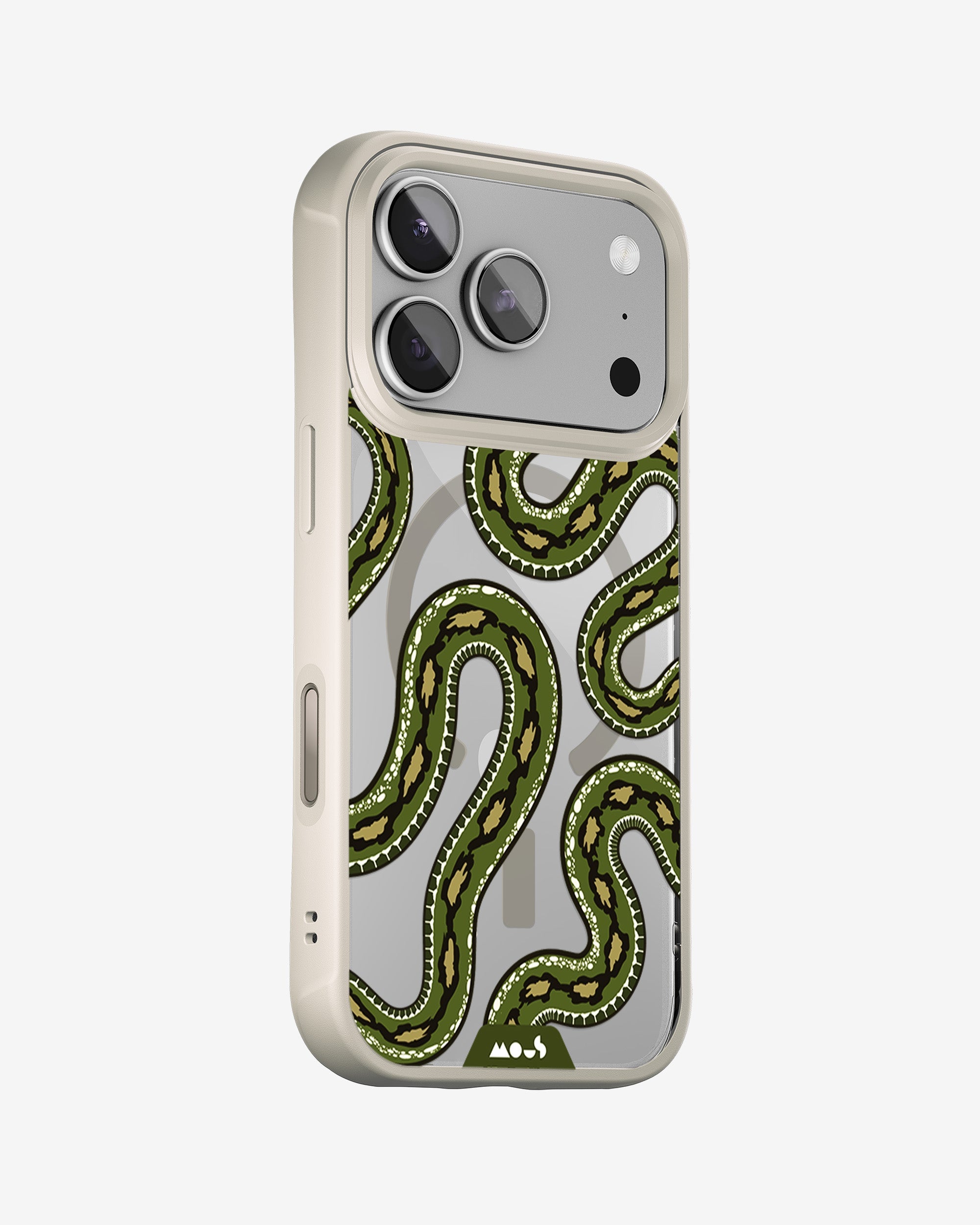 Mous | Green Tree Python Protective Phone Case - Serpent MagSafe