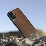 Protective iPhone 16 case with MagSafe magnetic charging walnut wood | iPhone 16,iPhone 16 Plus