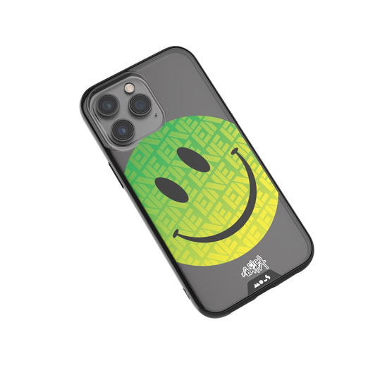 Clear Transparent iPhone Case Ben Eine Green Smiley MagSafe Wireless Charging