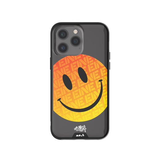 Clear Transparent iPhone Case Ben Eine Orange Smiley MagSafe Wireless Charging