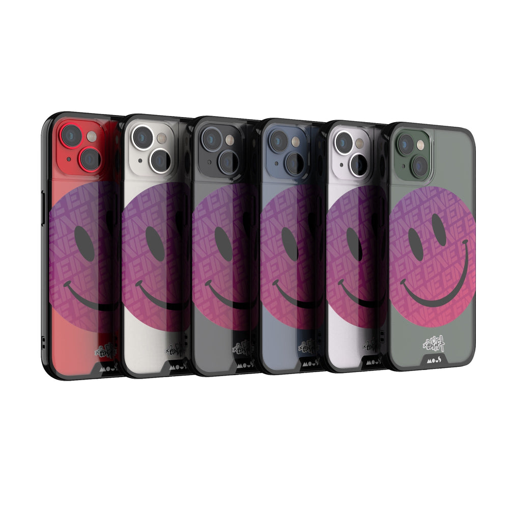 Clear Transparent iPhone Case Ben Eine Pink Smiley Face Qi | iPhone 13,iPhone 13 mini