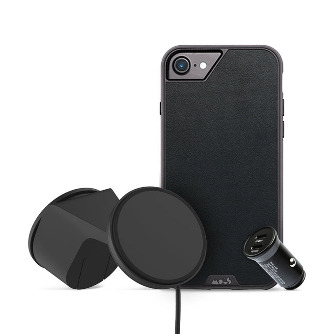 Mous | Limitless Drive - Charging Suction Mount Kit — Black Leather