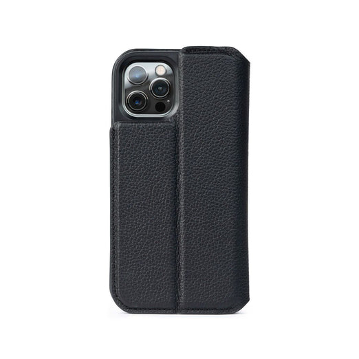 Black Leather Phone Flip Wallet iPhone 12 Pro Max mini
