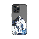 Clear Protective Phone Case Transparent Qi Wireless Charging Snow Mountain K2 Henry Fraser Design | iPhone 15 Pro,iPhone 15 Pro Max