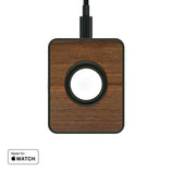Walnut Wood MagSafe Fast Wireless Apple Watch Charger