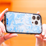 hover-image, Clear Protective Phone Case Transparent Qi Wireless Charging Marbled Sky Blue Design | iPhone 14 Pro Max,iPhone 14 Pro,iPhone 14 Plus,iPhone 14,iPhone 13 Pro Max,iPhone 13 Pro,iPhone 13,iPhone 13 mini,iPhone 12 Pro Max,iPhone 12 Pro,iPhone 12,iPhone 12 mini,iPhone 15,iPhone 15 Plus,iPhone 15 Pro,iPhone 15 Pro Max