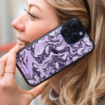 hover-image, Clear Protective Phone Case Transparent Qi Wireless Charging Marbled Lilac Purple Design | iPhone 14 Pro Max,iPhone 14 Pro,iPhone 14 Plus,iPhone 14,iPhone 13 Pro Max,iPhone 13 Pro,iPhone 13,iPhone 13 mini,iPhone 12 Pro Max,iPhone 12 Pro,iPhone 12,iPhone 12 mini,iPhone 15,iPhone 15 Plus,iPhone 15 Pro,iPhone 15 Pro Max