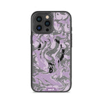 iPhone Magsafe Compatible Marbled Lilac Purple Clear Case Protective | iPhone 15 Pro,iPhone 15 Pro Max