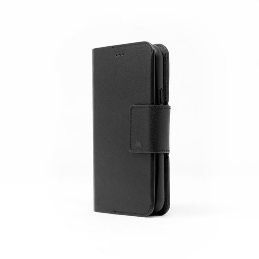 hover-image, Black Leather Best Accessory Samsung S8 Flip Wallet