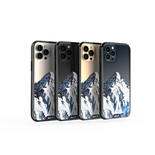 Clear Protective Phone Case Transparent Qi Wireless Charging Snow Mountain K2 Henry Fraser Design