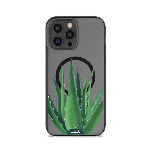 hover-image, iPhone Magsafe Compatible Henry Fraser Spiky Plant Aloe Vera Clear Case Protective
