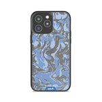 Sky Blue Protective Phone Case - Marbled