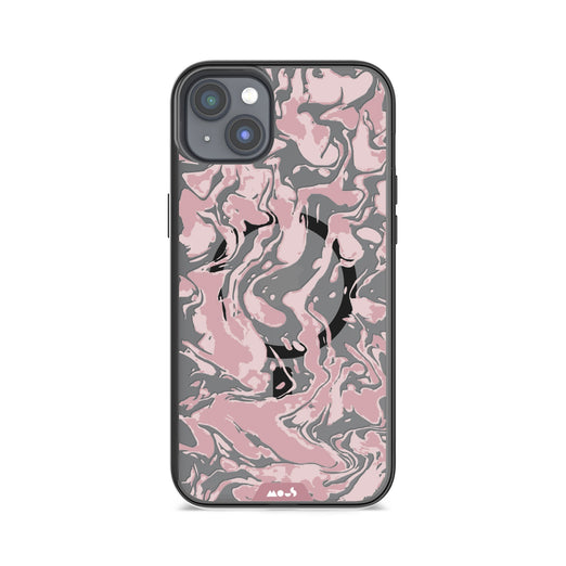 iPhone Magsafe Compatible Marbled Dusky Pink Clear Case Protective