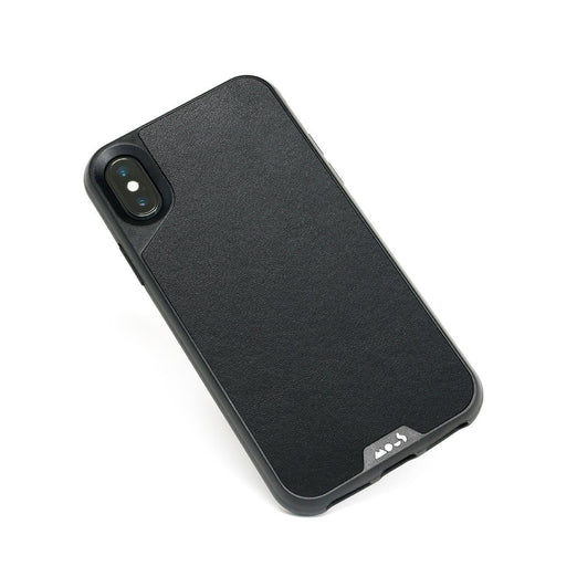 Black Leather Indestructible iPhone X and XS Case